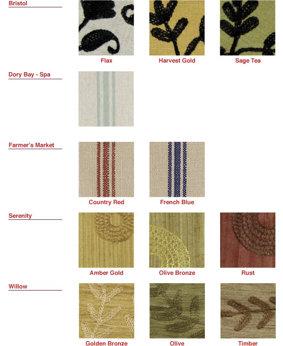 Heritage Lace Color Swatches